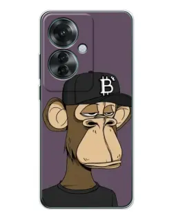 Чехол для OPPO Reno 11F с картинкой «Bored Ape в кепке»