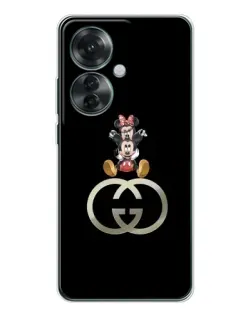 Чехол для OPPO Reno 11F с картинкой «Минни Маус на лого»