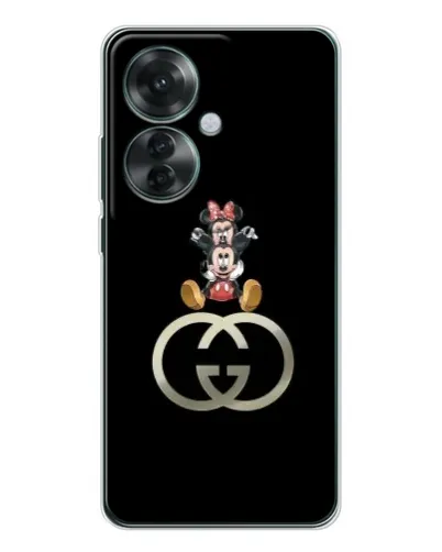Чехол для OPPO Reno 11F с картинкой «Минни Маус на лого»