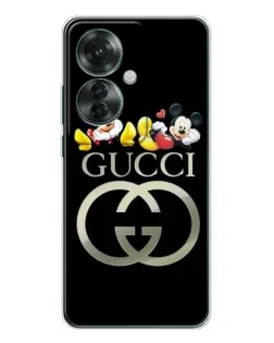 Чехол для OPPO Reno 11F с картинкой «Gucci — герои Disney»