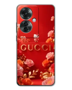 Чехол для OPPO Reno 11F с картинкой «Gucci — золотой сад»