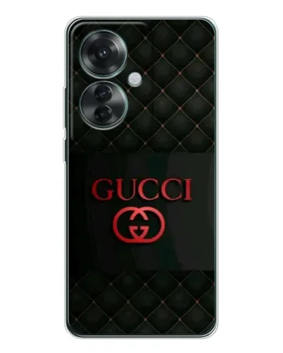Чехол для OPPO Reno 11F с картинкой «Gucci — стеганый черный»