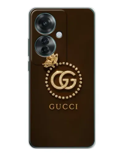 Чехол для OPPO Reno 11F с картинкой «Gucci — золотая бабочка»
