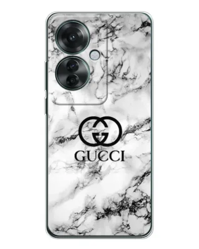 Чехол для OPPO Reno 11F с картинкой «Gucci — мраморный шик»