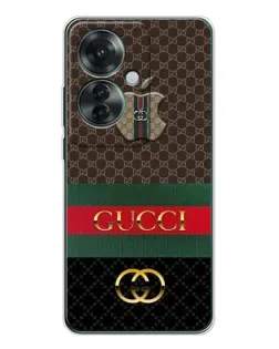 Чехол для OPPO Reno 11F с картинкой «Gucci — брендированный десерт»