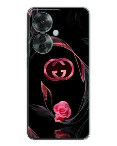 Чехол для OPPO Reno 11F с картинкой «Gucci — неоновая роза»