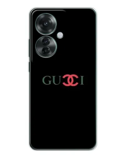 Чехол для OPPO Reno 11F с картинкой «Gucci — красный градиент»