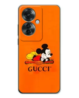 Чохол для OPPO Reno 11F з картинкою «Міккі Маус Gucci — помаранч» Чохол для OPPO Reno 11F з картинкою «Міккі Маус Gucci — помаранч»