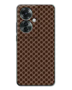 Чохол для OPPO Reno 11F з картинкою «Gucci — шоколадна сітка» Чохол для OPPO Reno 11F з картинкою «Gucci — шоколадна сітка»