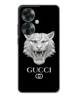 Чохол для OPPO Reno 11F з картинкою «Gucci — срібний лев» Чохол для OPPO Reno 11F з картинкою «Gucci — срібний лев»