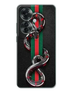 Чохол для OPPO Reno 11F з картинкою «Gucci — змія на смузі» Чохол для OPPO Reno 11F з картинкою «Gucci — змія на смузі»