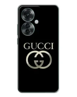 Чохол для OPPO Reno 11F з картинкою «Gucci — золото на чорному» Чохол для OPPO Reno 11F з картинкою «Gucci — золото на чорному»