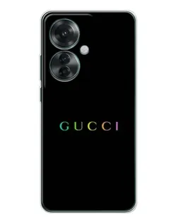 Чохол для OPPO Reno 11F з картинкою «Gucci — неоновий мінімалізм» Чохол для OPPO Reno 11F з картинкою «Gucci — неоновий мінімалізм»