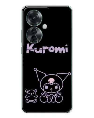 Чехол для OPPO Reno 11F с картинкой «Kuromi — черный минимализм» Чехол для OPPO Reno 11F с картинкой «Kuromi — черный минимализм»