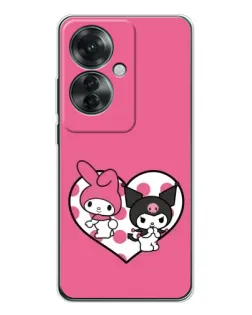 Чехол для OPPO Reno 11F с картинкой «Kuromi и My Melody» Чехол для OPPO Reno 11F с картинкой «Kuromi и My Melody»