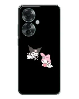 Чехол для OPPO Reno 11F с картинкой «My Melody и Kuromi» Чехол для OPPO Reno 11F с картинкой «My Melody и Kuromi»