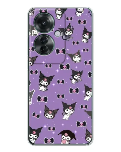 Чехол для OPPO Reno 11F с картинкой «Kuromi — паттерн» Чехол для OPPO Reno 11F с картинкой «Kuromi — паттерн»
