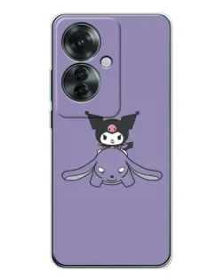 Чехол для OPPO Reno 11F с картинкой «Kuromi на лиловом фоне» Чехол для OPPO Reno 11F с картинкой «Kuromi на лиловом фоне»