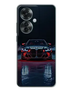 Чехол для OPPO Reno 11F с картинкой «BMW на мокрой дороге»