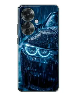 Чехол для OPPO Reno 11F с картинкой «BMW под дождем»