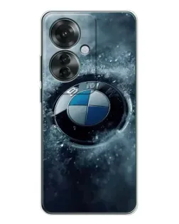 Чехол для OPPO Reno 11F с картинкой «Логотип BMW — лед»