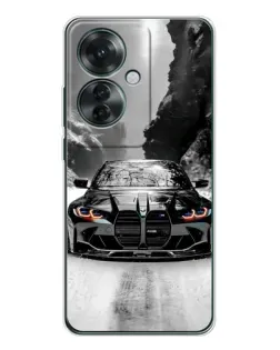 Чехол для OPPO Reno 11F с картинкой «BMW — акварельный дрифт»
