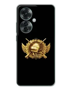 Чехол для OPPO Reno 11F с картинкой «PUBG — оранжевый градиент» Чехол для OPPO Reno 11F с картинкой «PUBG — оранжевый градиент»