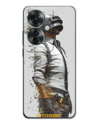 Чехол для OPPO Reno 11F с картинкой «PUBG — боец в пыли»