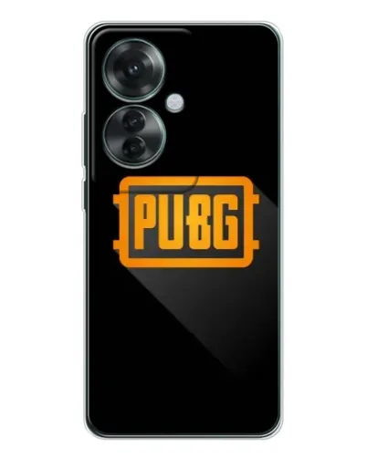 Чехол для OPPO Reno 11F с картинкой «PUBG — рамка лого»