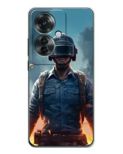 Чехол для OPPO Reno 11F с картинкой «PUBG — реалистичный герой»
