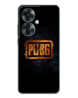 Чехол для OPPO Reno 11F с картинкой «PUBG — золотой логотип»