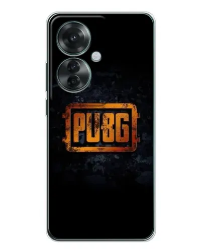 Чехол для OPPO Reno 11F с картинкой «PUBG — золотой логотип»