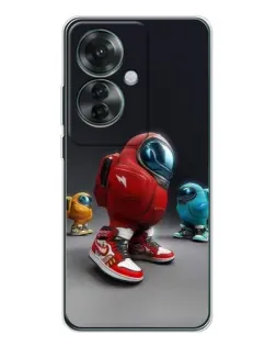Чехол для OPPO Reno 11F с картинкой «Among Us — 3D стиль» Чехол для OPPO Reno 11F с картинкой «Among Us — 3D стиль»
