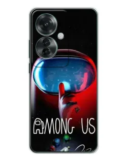 Чехол для OPPO Reno 11F с картинкой «Красный импостер — макро» Чехол для OPPO Reno 11F с картинкой «Красный импостер — макро»