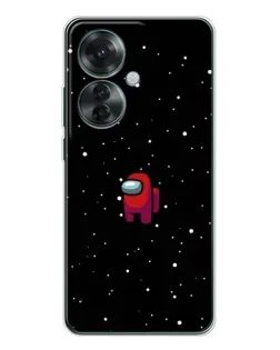 Чехол для OPPO Reno 11F с картинкой «Красный Among Us»
