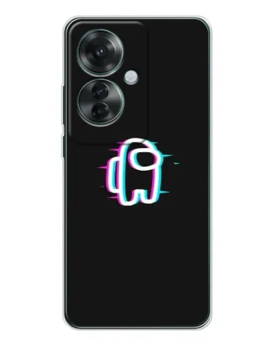 Чехол для OPPO Reno 11F с картинкой «Among Us неон» Чехол для OPPO Reno 11F с картинкой «Among Us неон»