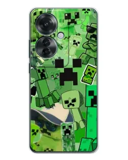 Чехол для OPPO Reno 11F с картинкой «Криперы Minecraft» Чехол для OPPO Reno 11F с картинкой «Криперы Minecraft»