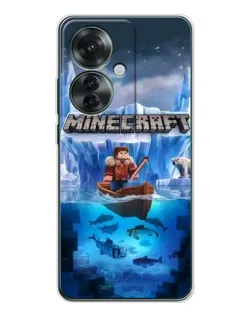 Чехол для OPPO Reno 11F с картинкой «Minecraft ледяной мир»