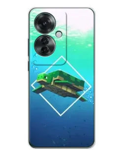 Чехол для OPPO Reno 11F с картинкой «Черепаха Minecraft»