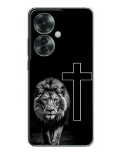 Чохол для OPPO Reno 11F з картинкою «Лев та Хрест» Чохол для OPPO Reno 11F з картинкою «Лев та Хрест»