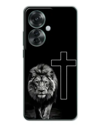 Чехол для OPPO Reno 11F с картинкой «Лев и Крест» Чехол для OPPO Reno 11F с картинкой «Лев и Крест»