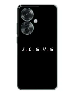 Чехол для OPPO Reno 11F с картинкой «Точки веры J.E.S.U.S.»
