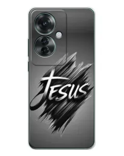 Чехол для OPPO Reno 11F с картинкой «Надпись Jesus Graffiti»