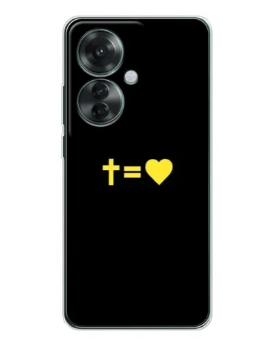 Чехол для OPPO Reno 11F с картинкой «Сердце и Крест» Чехол для OPPO Reno 11F с картинкой «Сердце и Крест»