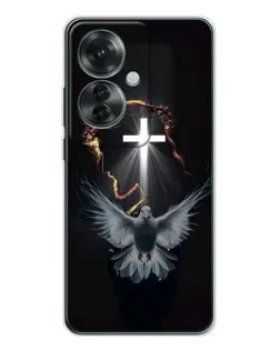 Чехол для OPPO Reno 11F с картинкой «Голубь и Свет»
