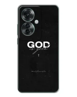 Чехол для OPPO Reno 11F с картинкой «GOD — Бог над всем»