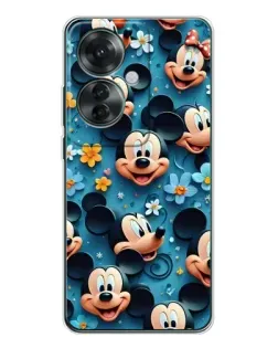 Чехол для OPPO Reno 11F с картинкой «Паттерн Микки и Минни»