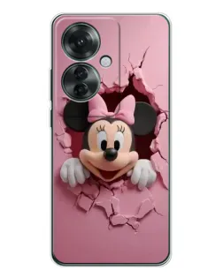 Чехол для OPPO Reno 11F с картинкой «Минни сквозь стену»