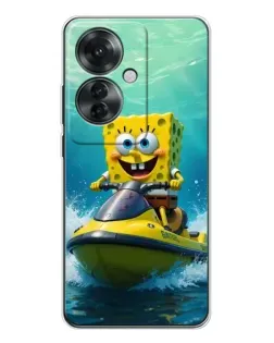 Чохол для OPPO Reno 11F з картинкою «Спанч Боб на гідроциклі» Чохол для OPPO Reno 11F з картинкою «Спанч Боб на гідроциклі»