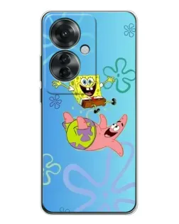 Чехол для OPPO Reno 11F с картинкой «Спанч Боб и Патрик»